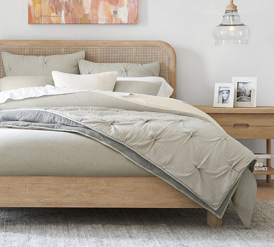 Soft Cotton Handcrafted Quilt & Shams White